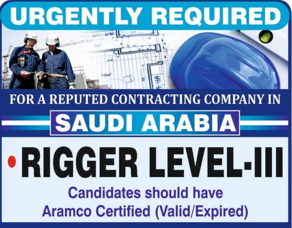 URGENTLY REQUIRED FOR A REPUTED CONTRACTING COMPANY IN SAUDI ARABIA