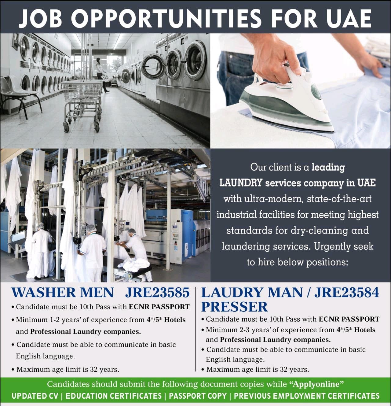 JOB OPPORTUNITIES FOR UAE - jobs in UAE