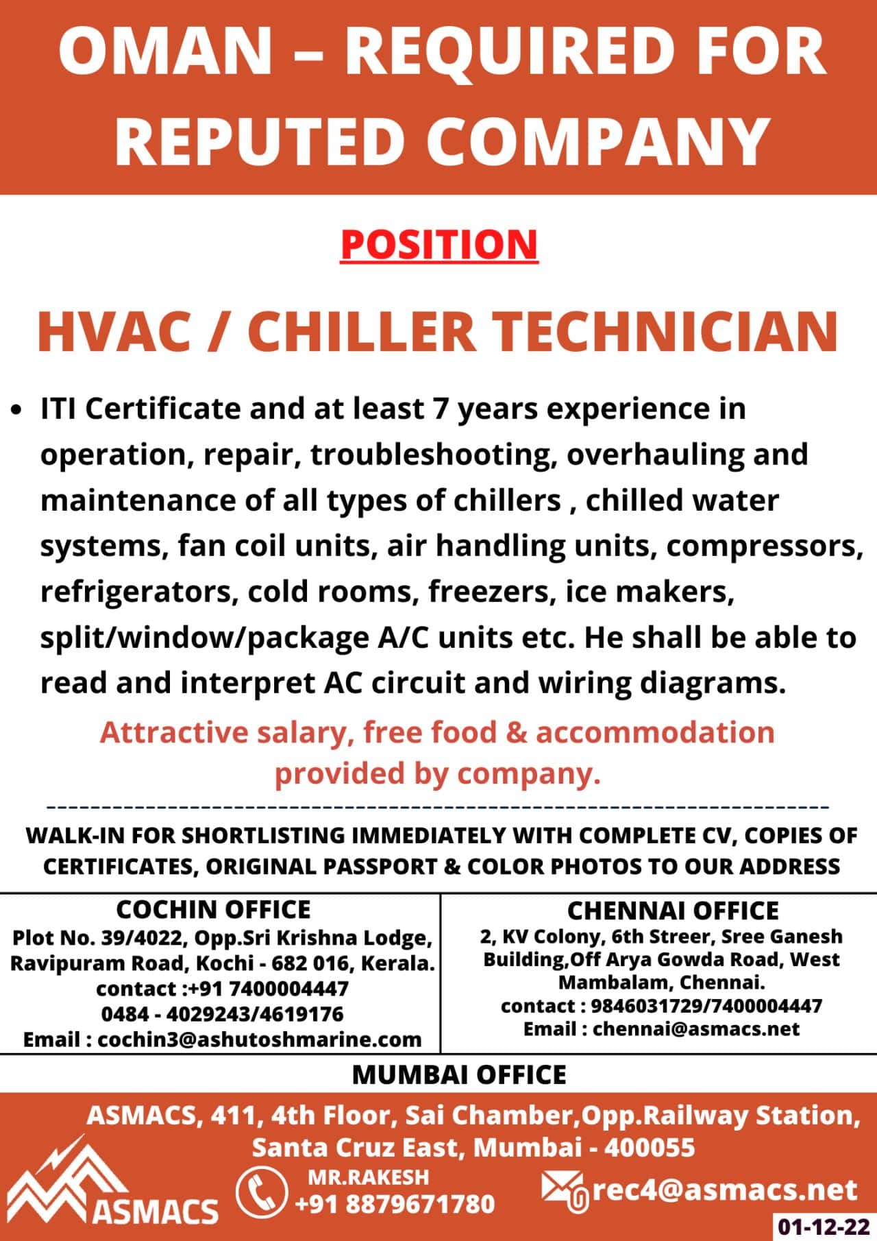 Required For Reputed Company Oman Jobs In Oman