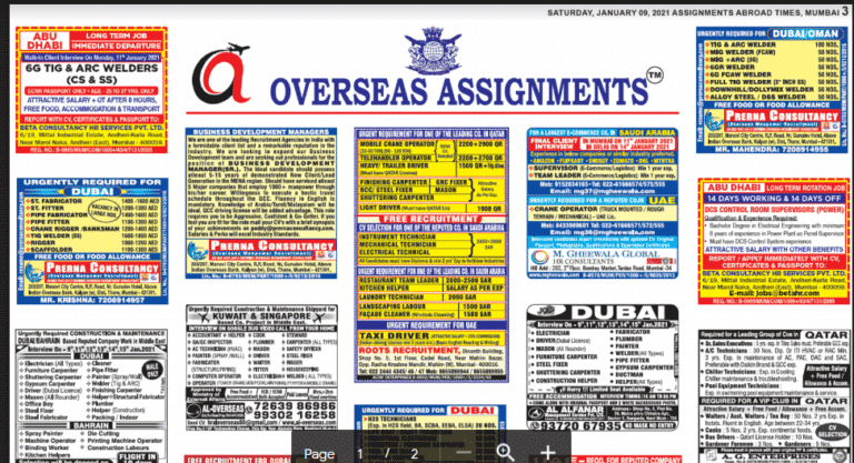 Assignment Abroad Times 30th June 2021