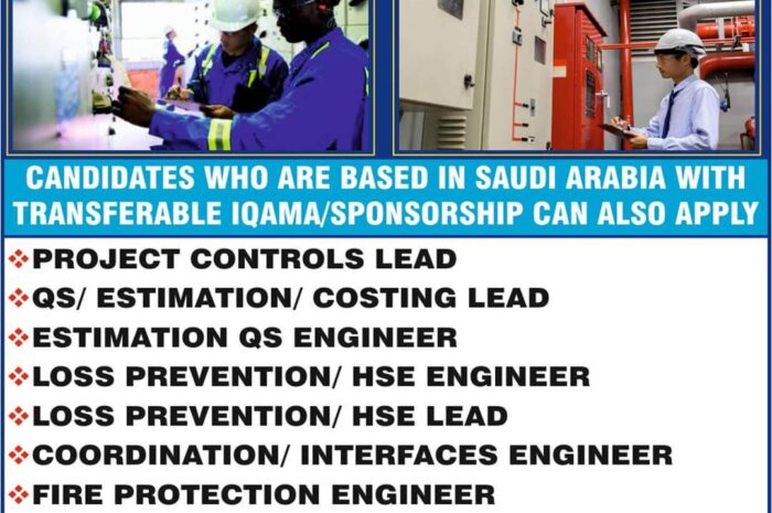 URGENTLY REQUIRED FOR A LEADING CONTRACTING COMPANY IN SAUDI ARABIA