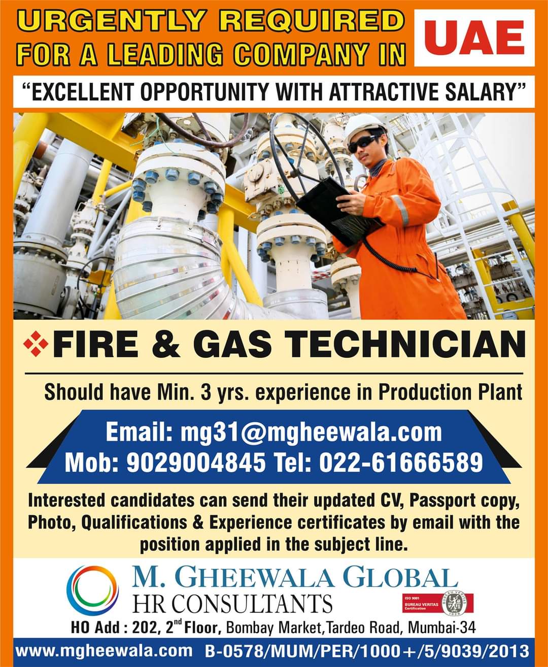 FIRE & GAS TECHNICIAN UAE — jobs in UAE