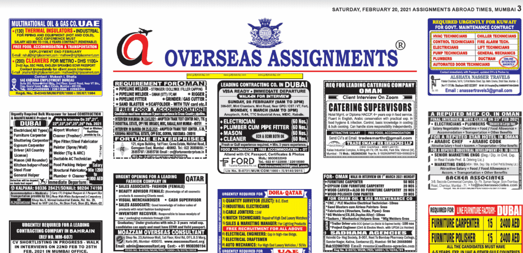 Assignment Abroad Times 23rd June 2021