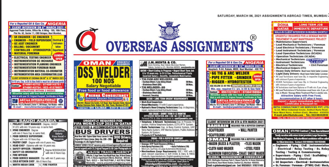 Assignment Abroad Times 07th July 2021