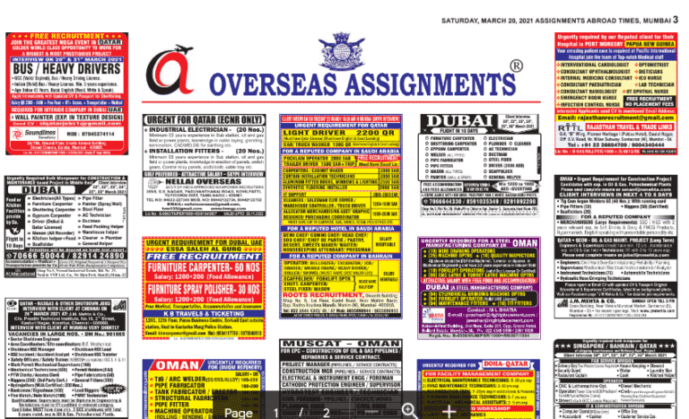 Assignment Abroad Times 20th March 2021