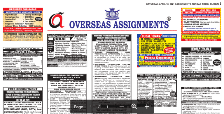 Assignment Abroad Times 22nd May 2021