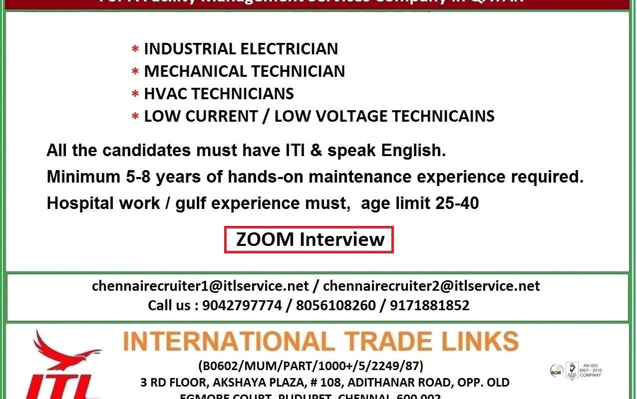 Required for Qatar — Jobs in Qatar