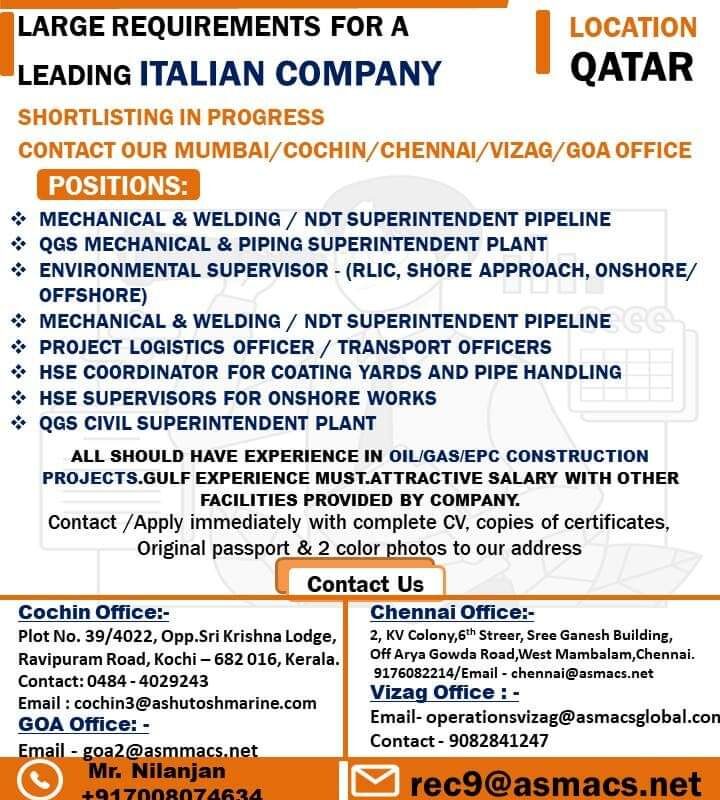 application letter for a job in qatar