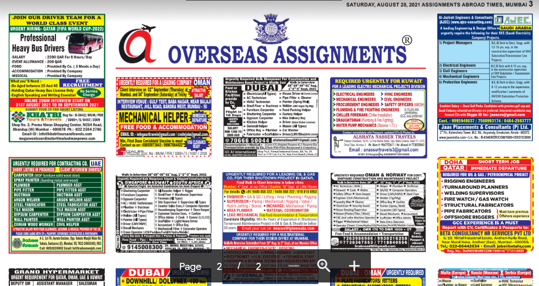 Assignment Abroad Times 20th April 2022