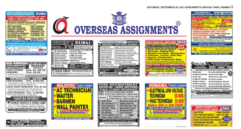 Assignment Abroad Times 25th September 2021