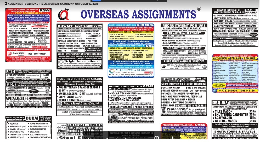 Assignment Abroad Times 30th March 2022