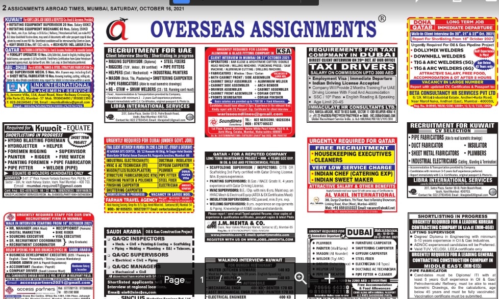 Assignment Abroad Times 09th March 2022