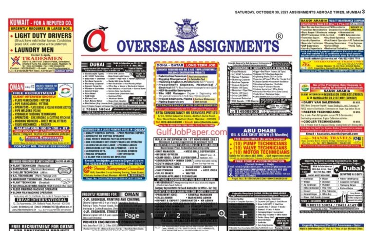 Assignment Abroad Times 30th October 2021