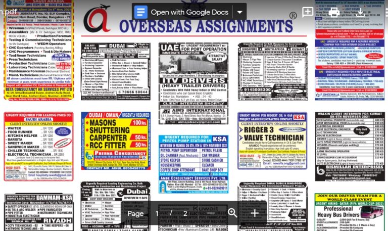 Assignment Abroad Times 01st December 2021