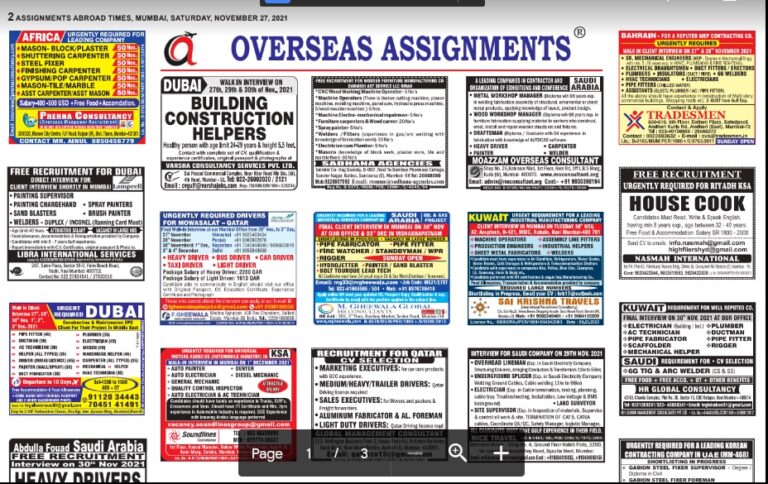 Assignment Abroad Times 27th November 2021