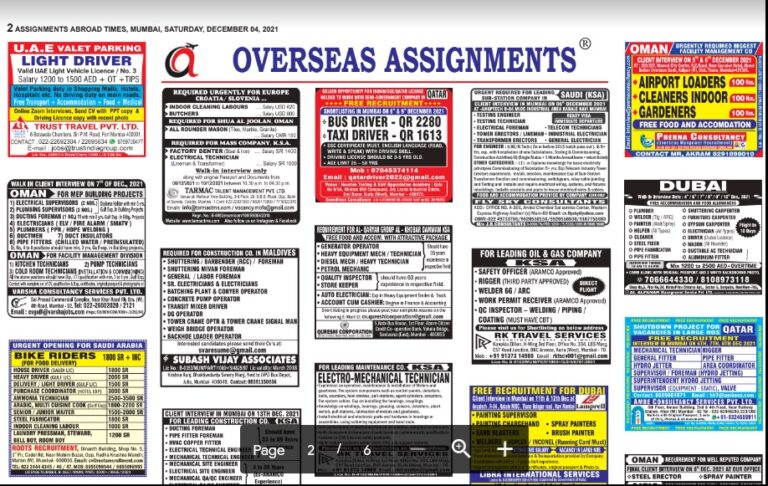Assignment Abroad Times 04th December 2021