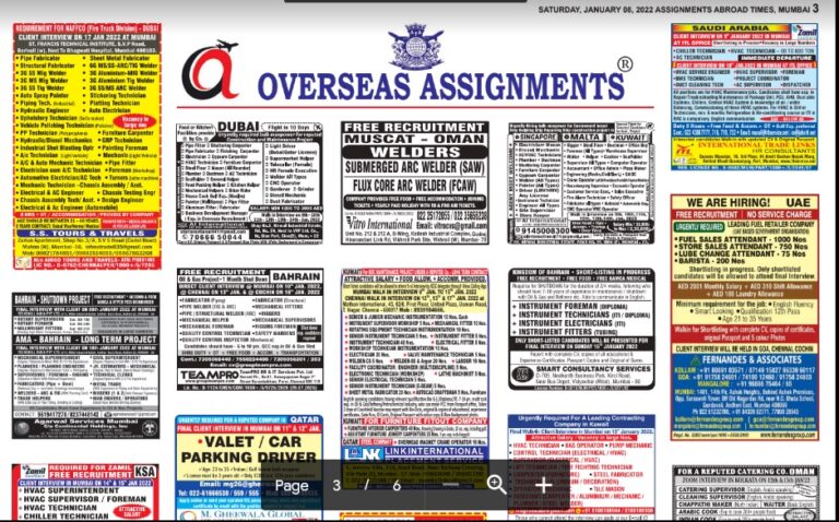 Assignment Abroad Times 08th January 2022