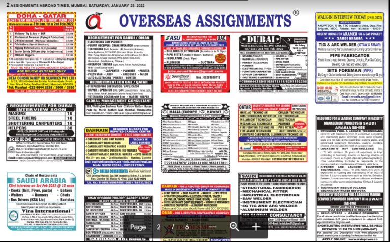 Assignment Abroad Times 29th January 2022