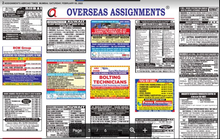 Assignment Abroad Times 05th February 2022