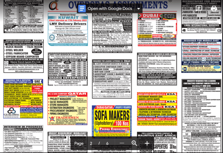 Assignment Abroad Times 12th February 2022