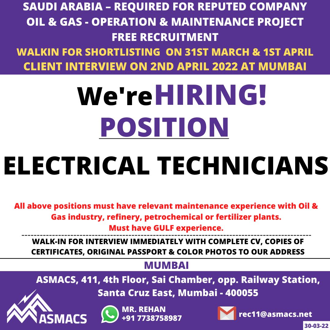 job in saudi arabia
