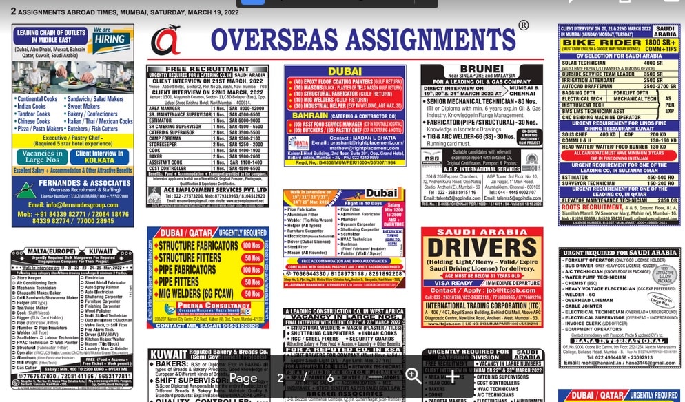 Assignment Abroad Times 19th March 2022