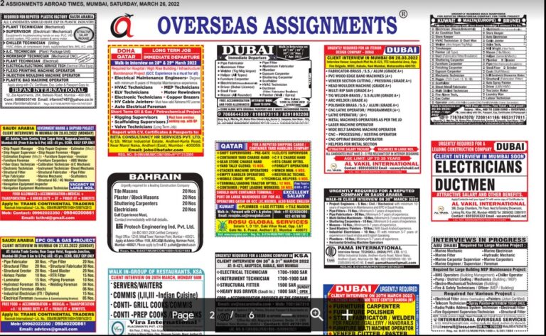 assignment abroad times 05th May 2022