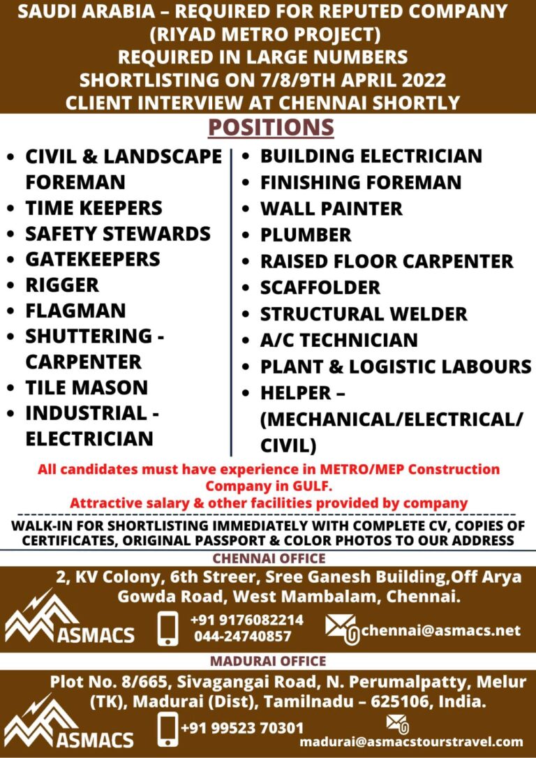 Jobs in Saudi Arabia