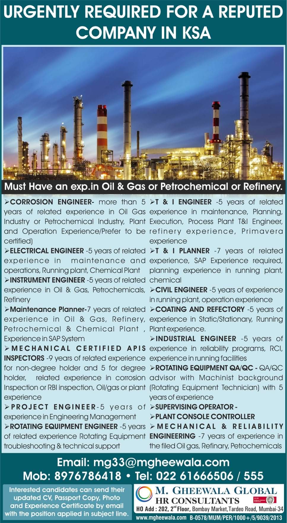 Jobs in Saudi Arabia
