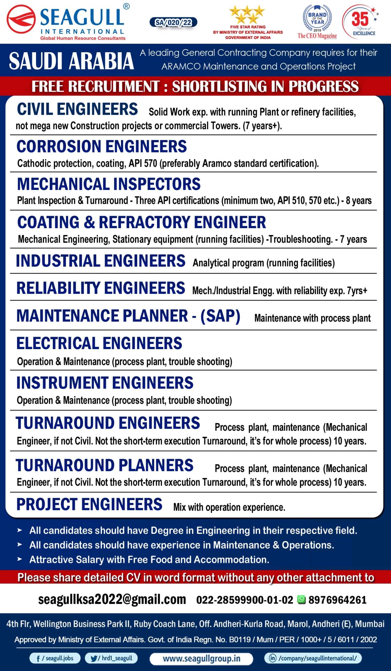 Jobs in Saudi Arabia