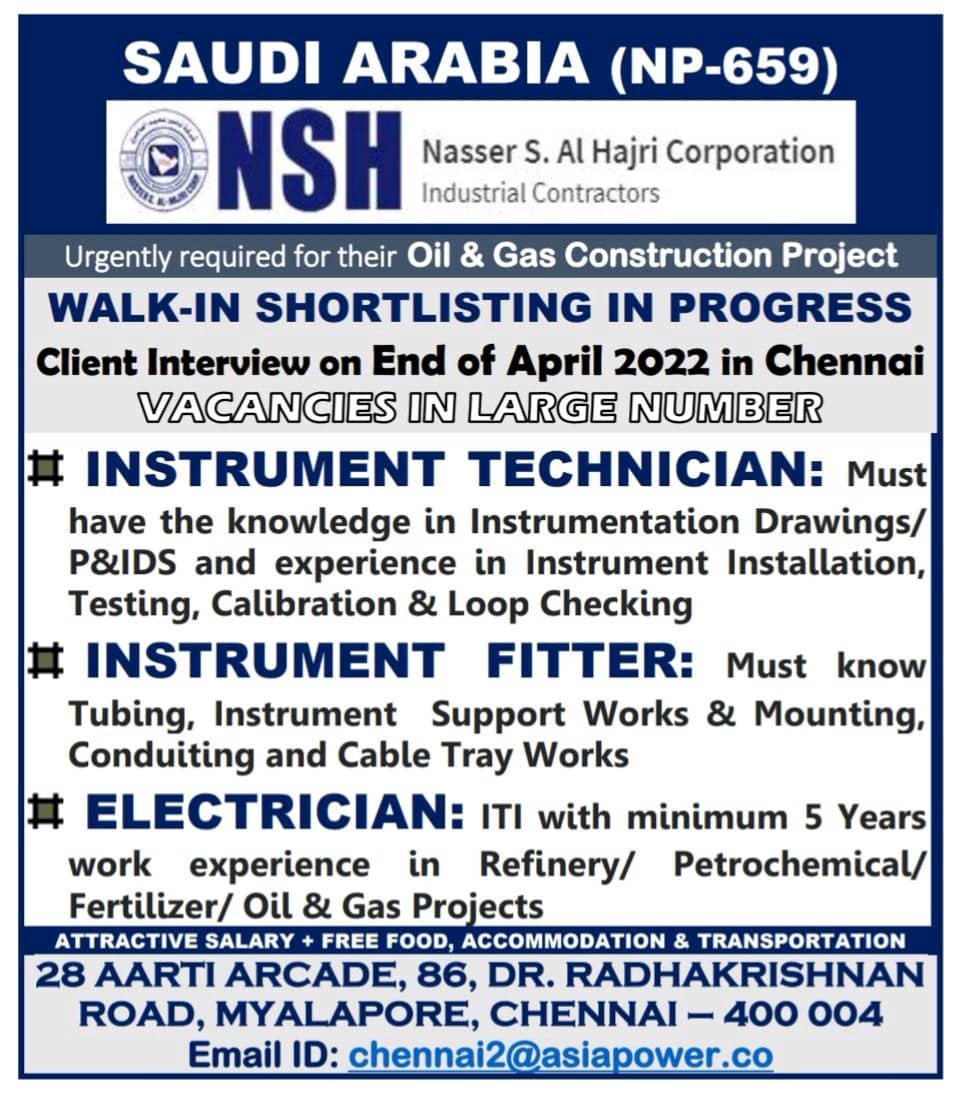 Jobs in saudi Arabia