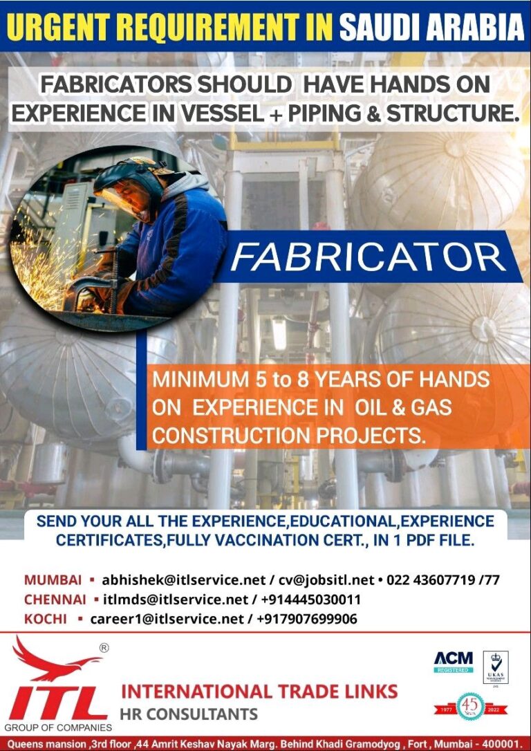 Jobs for fabricator