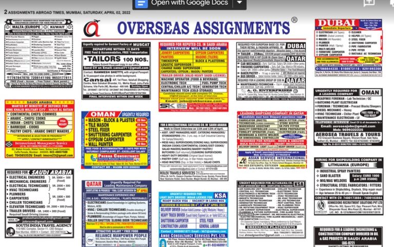 Assignment Abroad Times 02nd April 2022
