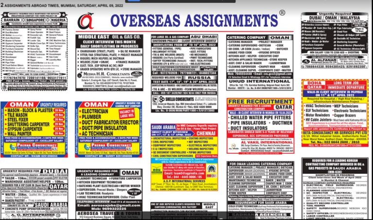 Assignment Abroad Times 09th April 2022