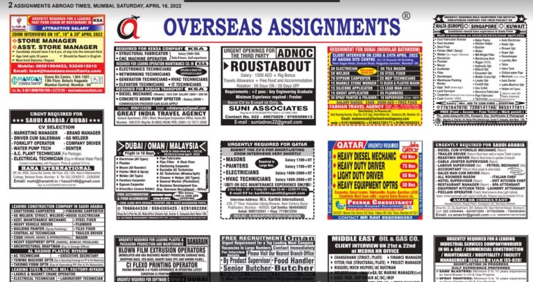 Assignment Abroad Times 16th April 2022