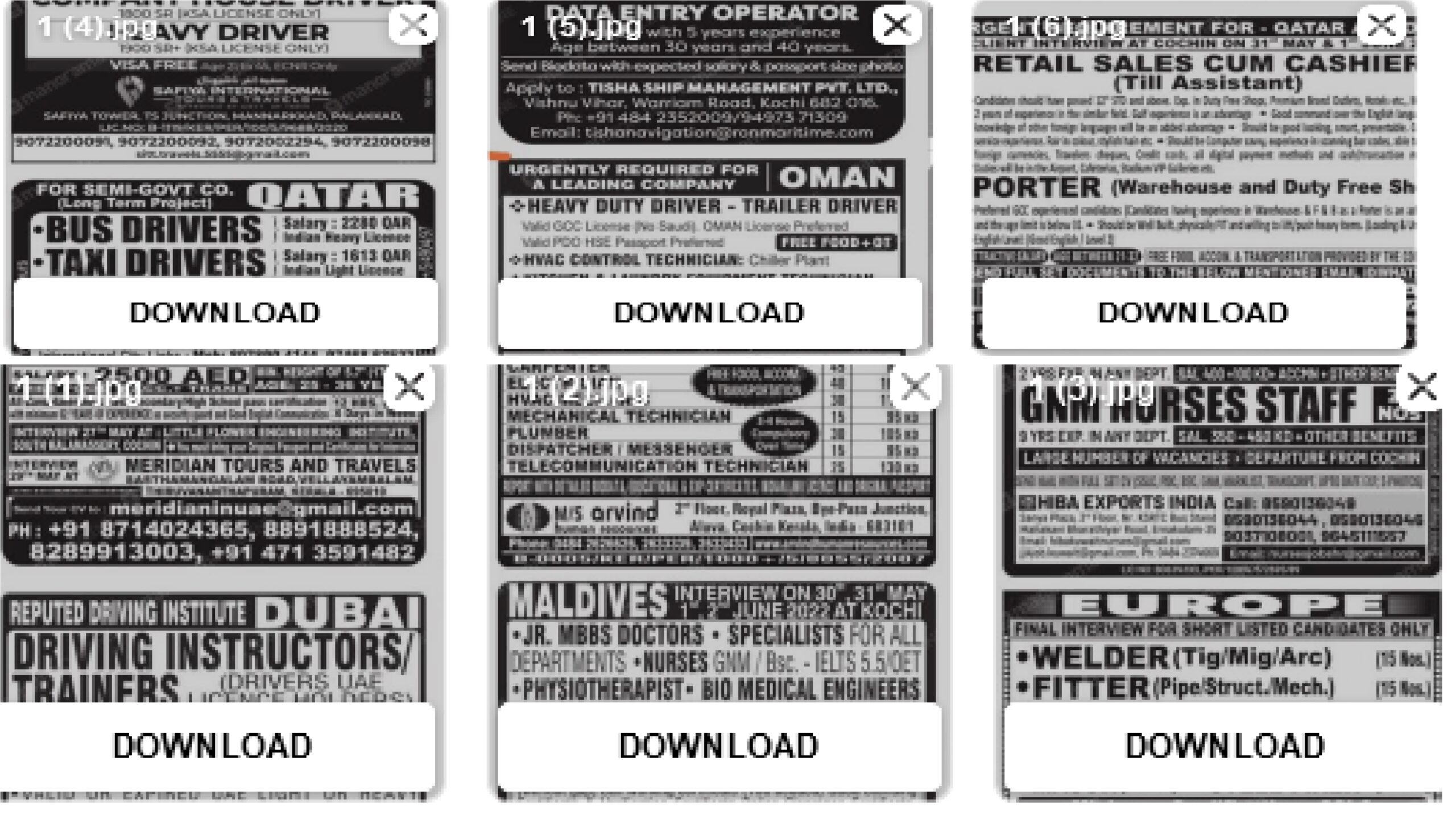 Gulf Jobs Manorama classified