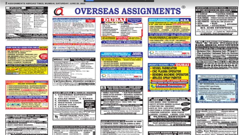 assignment abroad times 25th June 2022