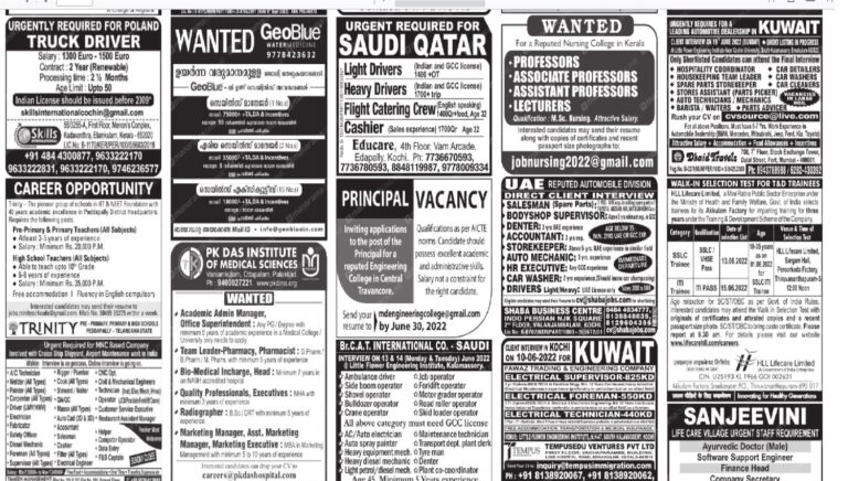 manorma gulf jobs