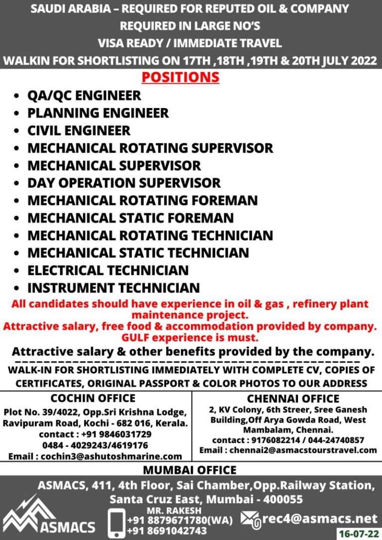 Required for Saudi Arabia