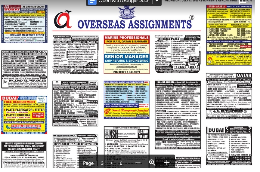 assignment abroad times 13th July 2022