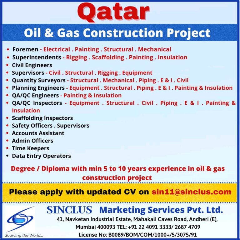 oil-gas-construction-project-qatar-jobs-in-qatar