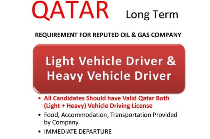REQUIREMENT FOR REPUTED OIL & GAS COMPANY QATAR