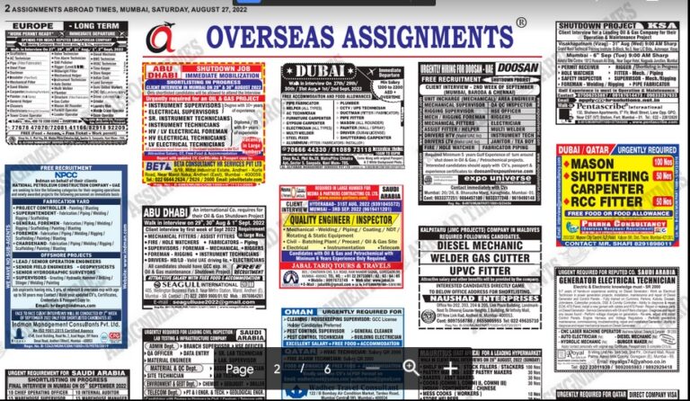 assignment abroad times 27th august 2022