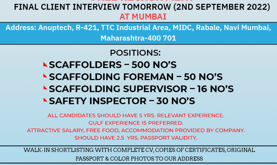 REQUIRED FOR REPUTED PETROCHEMICAL/OIL & GAS COMPANY KUWAIT