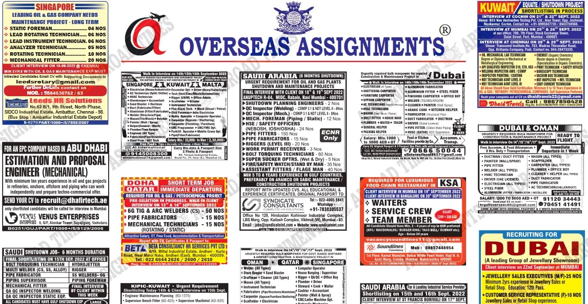 assignment abroad times 14th september 2022