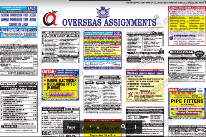 Assignment Abroad Times 07th September 2022