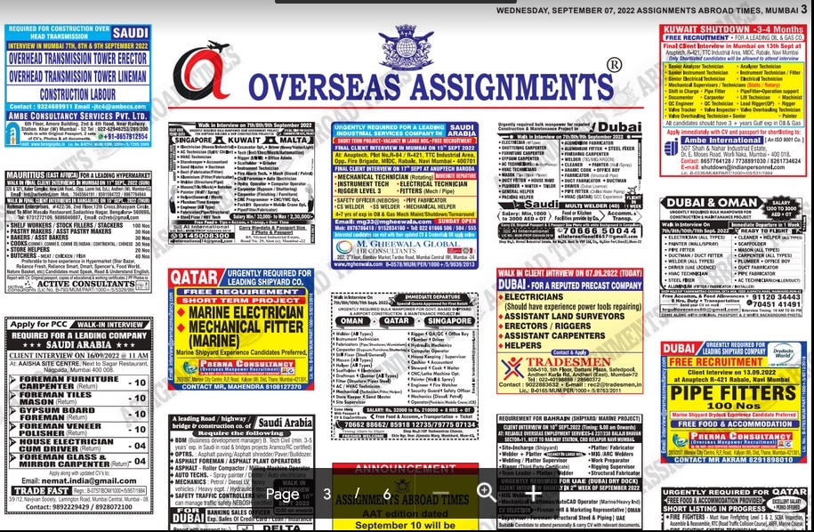 assignment abroad times 7 september 2022