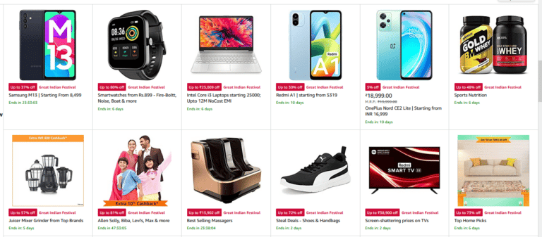 Amazon great indian festival offers