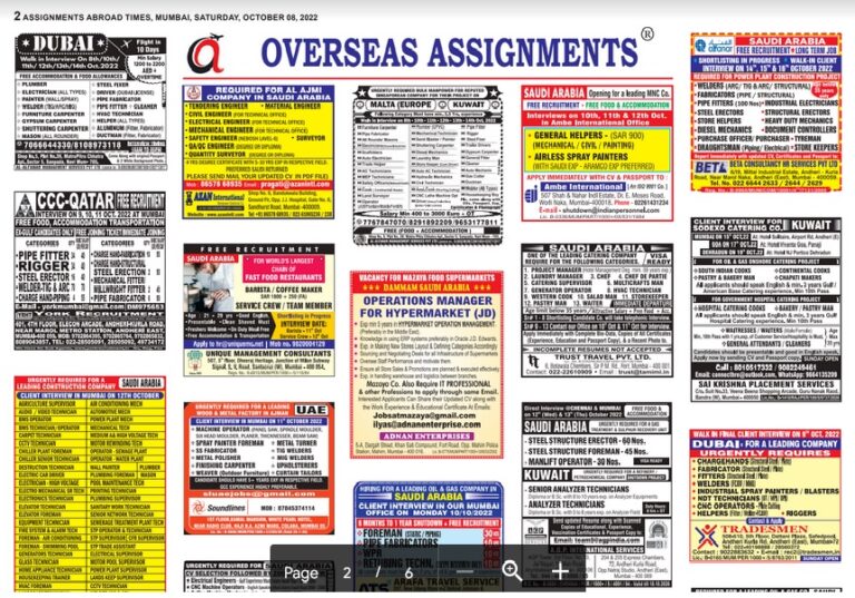 assignment abroad times 08th october 2022