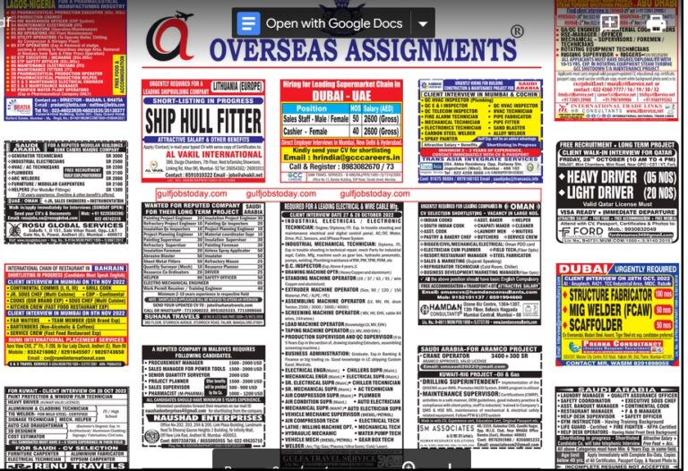 assignment abroad times 22nd october 2022
